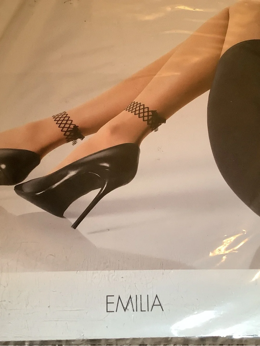 Wolford Emilia tights, fine ankle ribbon, color black/black, size: S